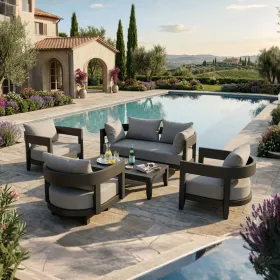 Coronado Aluminum Deep Seating Set - 5 piece   SET-173-AL