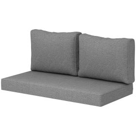2 Seater Patio Furniture Cushions, Thick Outdoor Loveseat Cushions Furniture Cushions with Removable Cover