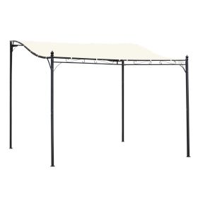 Ivory Oasis 10x10 Outdoor Metal Pergola Gazebo Canopy Weather-Resistant