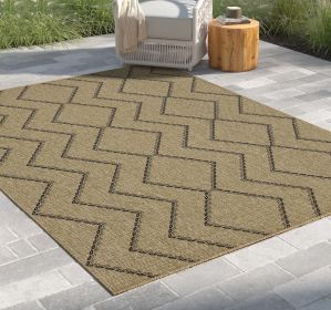 Earth GC_NTL1010 Jute/Black 7 ft. 10 in. x 10 ft. 3 in. Indoor/Outdoor Area Rug