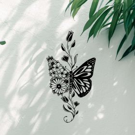 Vintage Sunflower Metal Wall Art - Handcrafted Iron Wall Sculpture (Option: Wrought iron decoration)