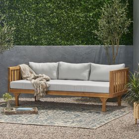 CLAREMONT 3 SEATER DAYBED (Material: Wood+Waterproof Fabric, Color: Teak+Beige)